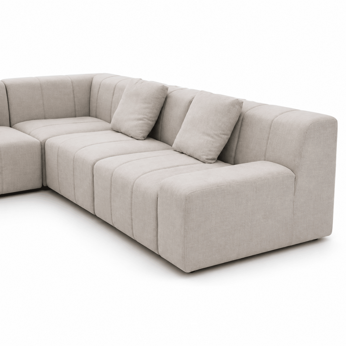 Home Centre Lounge 6-Seater Modular Left Corner Sofa – Beige - Al Thahani Furniture