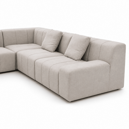 Home Centre Lounge 6-Seater Modular Left Corner Sofa – Beige - Al Thahani Furniture