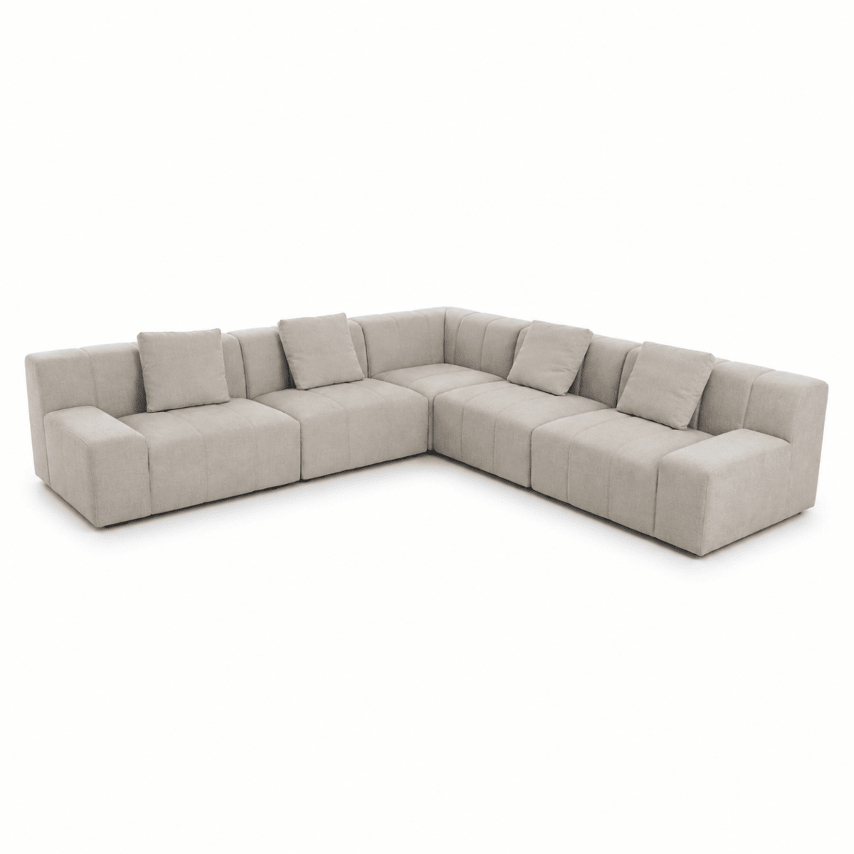 Home Centre Lounge 6-Seater Modular Left Corner Sofa – Beige - Al Thahani Furniture