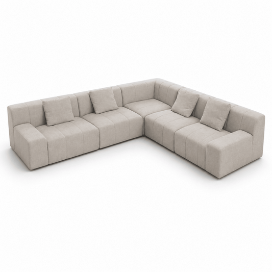 Home Centre Lounge 6-Seater Modular Left Corner Sofa – Beige - Al Thahani Furniture