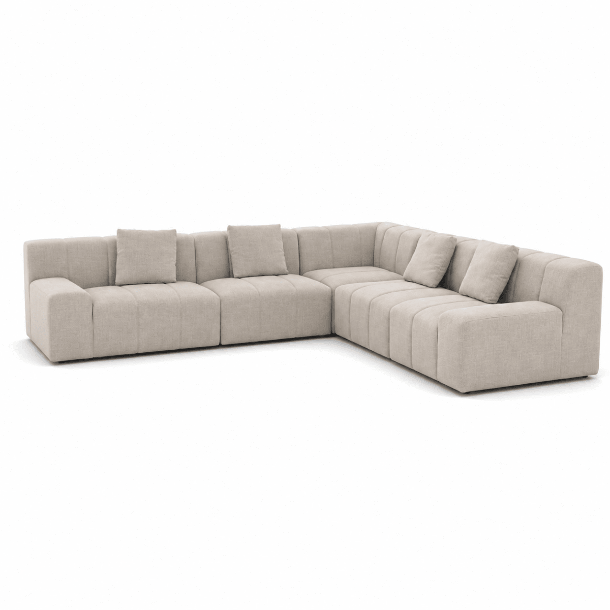 Home Centre Lounge 6-Seater Modular Left Corner Sofa – Beige - Al Thahani Furniture