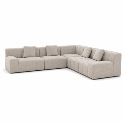 Home Centre Lounge 6-Seater Modular Left Corner Sofa – Beige - Al Thahani Furniture