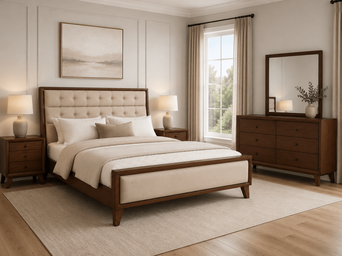 Home Centre Lyra 5-Piece King Bedroom Set with Mattress – 180 × 200 cm - Al Thahani Furniture