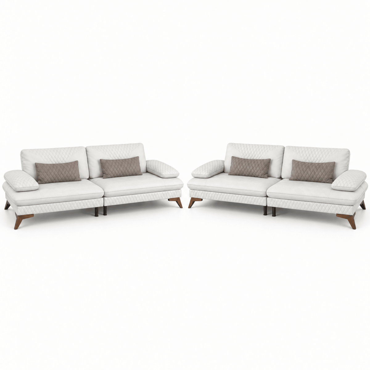 Home Centre Marielle 6-Seater Sofa Set (3+3) – Cream White - Al Thahani Furniture