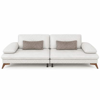 Home Centre Marielle 6-Seater Sofa Set (3+3) – Cream White - Al Thahani Furniture