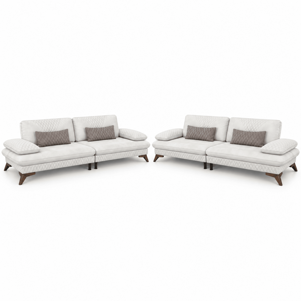 Home Centre Marielle 6-Seater Sofa Set (3+3) – Cream White - Al Thahani Furniture