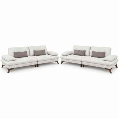 Home Centre Marielle 6-Seater Sofa Set (3+3) – Cream White - Al Thahani Furniture