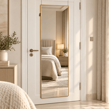Home Centre Olgana Over-the-Door Full-Length Mirror – 32 × 122 cm – Gold - Al Thahani Furniture