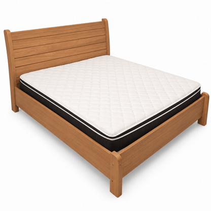Home Centre Queen Bed with Mattress &amp; 3-Drawer Dressing Table with Mirror – 160 × 200 cm – Natural Brown - Al Thahani Furniture