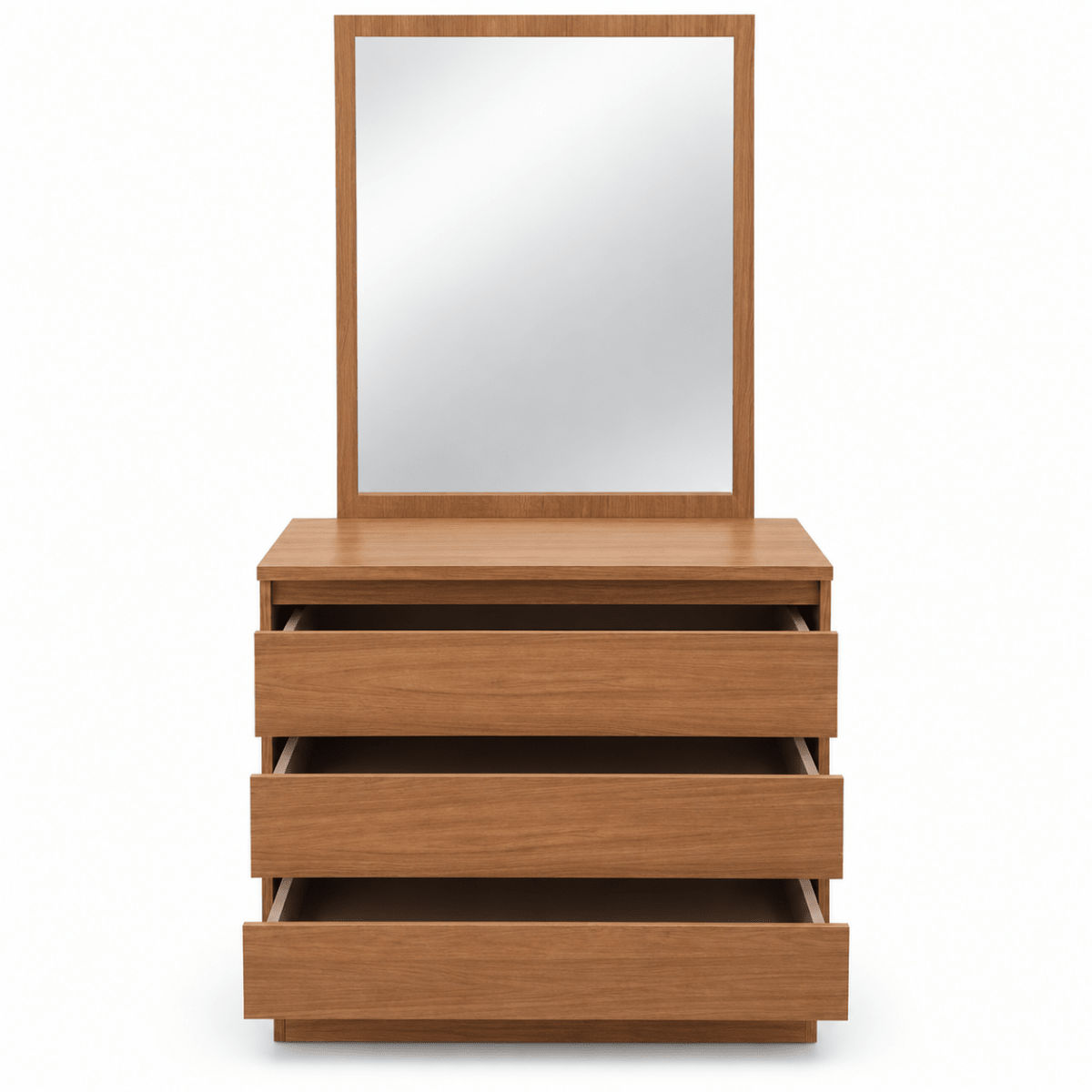 Home Centre Queen Bed with Mattress &amp; 3-Drawer Dressing Table with Mirror – 160 × 200 cm – Natural Brown - Al Thahani Furniture