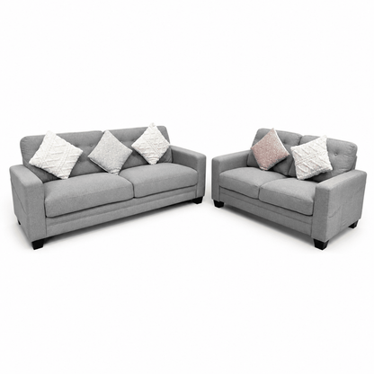 Home Centre Rochdale Grey 5-Seater Sofa Set – 3-Seater &amp; 2-Seater - Al Thahani Furniture