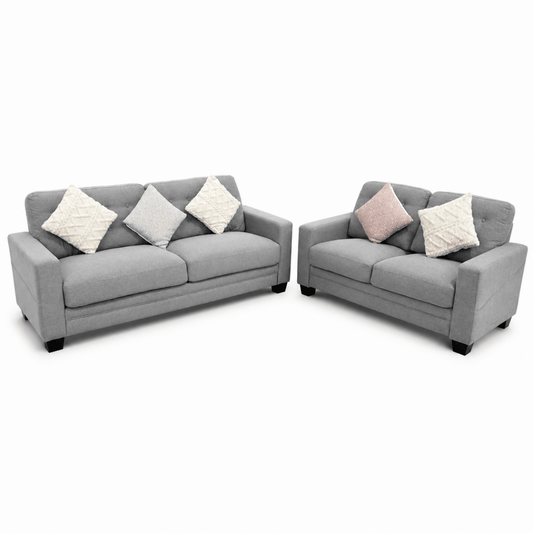 Home Centre Rochdale Grey 5-Seater Sofa Set – 3-Seater &amp; 2-Seater - Al Thahani Furniture