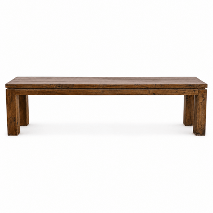Home Centre Rustic Wooden Bench | Warm Brown | 170 cm - Al Thahani Furniture
