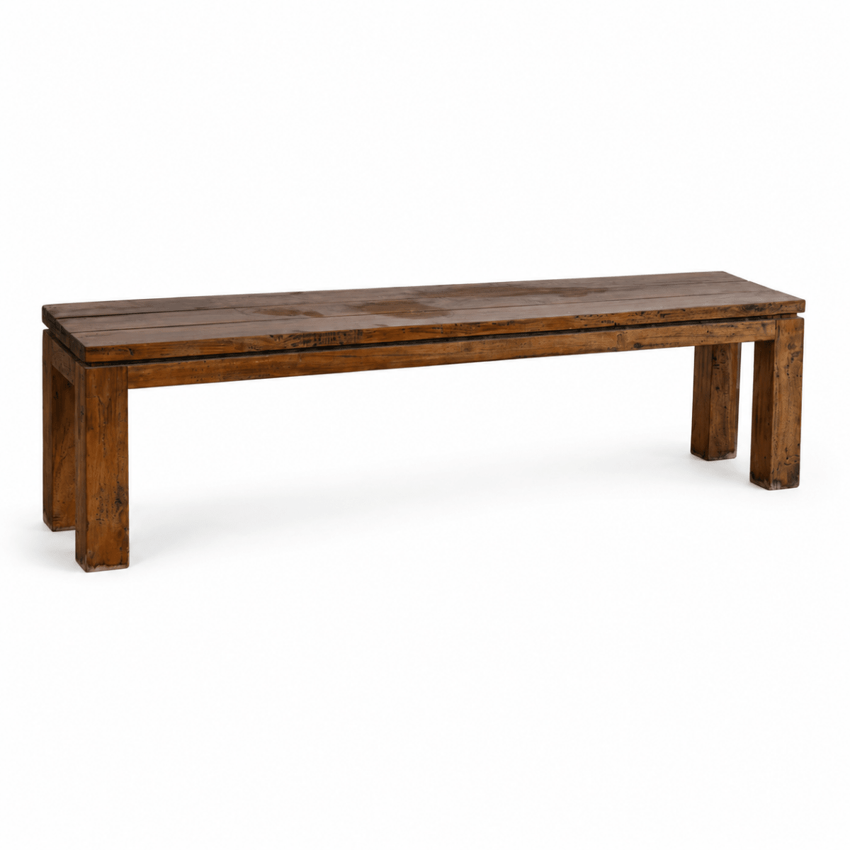Home Centre Rustic Wooden Bench | Warm Brown | 170 cm - Al Thahani Furniture