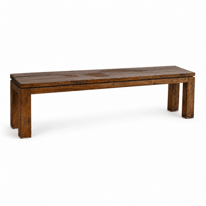 Home Centre Rustic Wooden Bench | Warm Brown | 170 cm - Al Thahani Furniture