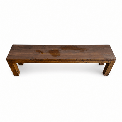 Home Centre Rustic Wooden Bench | Warm Brown | 170 cm - Al Thahani Furniture