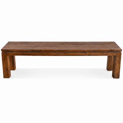 Home Centre Rustic Wooden Bench | Warm Brown | 170 cm - Al Thahani Furniture