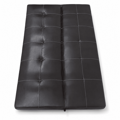 Home Centre Sandra 3-Seater Faux Leather Sofa Bed | Black - Al Thahani Furniture