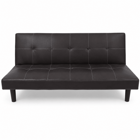 Home Centre Sandra 3-Seater Faux Leather Sofa Bed | Black - Al Thahani Furniture