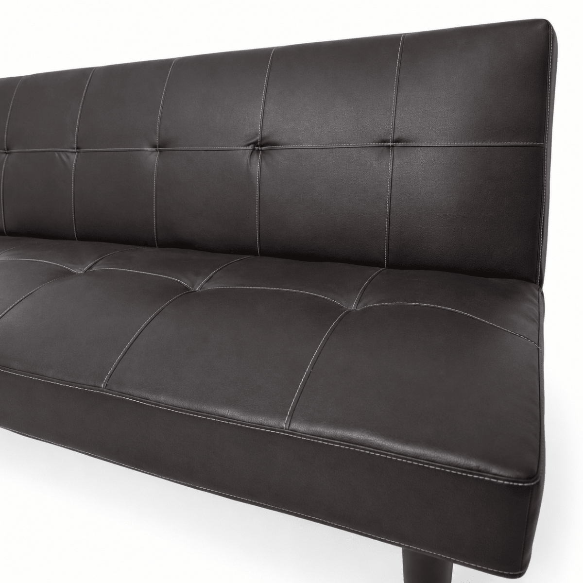Home Centre Sandra 3-Seater Faux Leather Sofa Bed | Black - Al Thahani Furniture