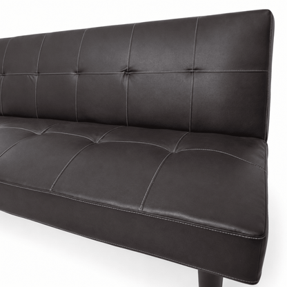 Home Centre Sandra 3-Seater Faux Leather Sofa Bed | Black - Al Thahani Furniture