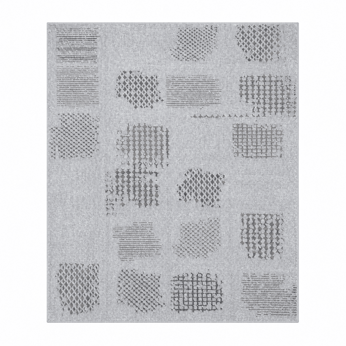 Home Centre Seqouia Distressed Modern Rug | Grey & Off-White, 160x230 cm - used 4 months - Al Thahani Furniture