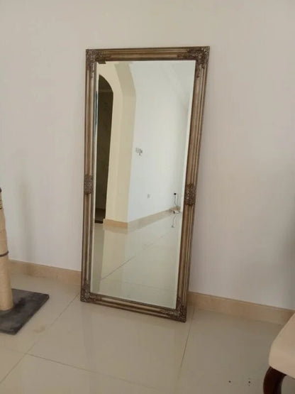 Home Centre Shayma Leaner Mirror | Full - Length Antique Silver - althahanifurniture