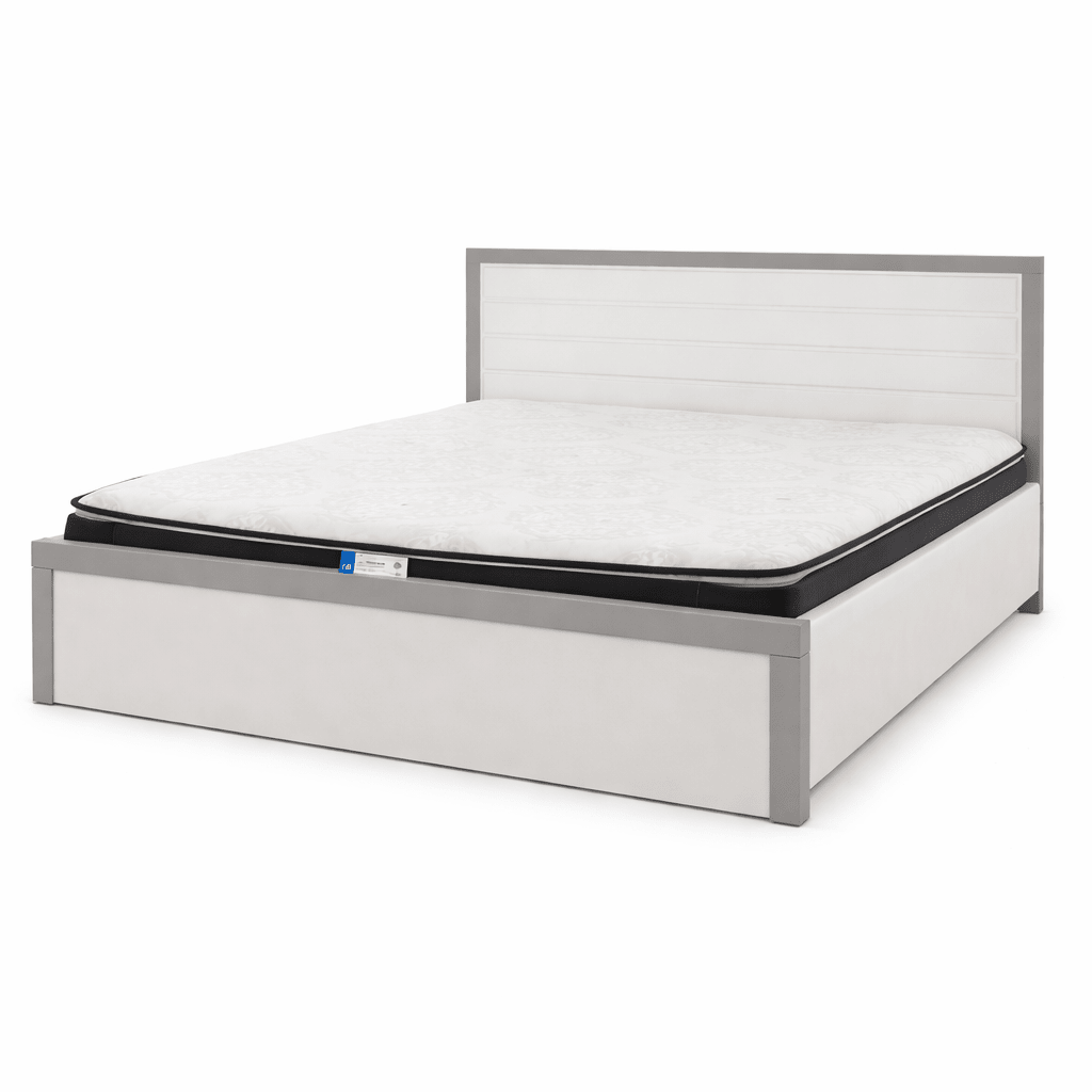 Home Centre Stark King Bed Frame with Locking Storage Drawers – Bright White Finish – 180x200 cm - althahanifurniture
