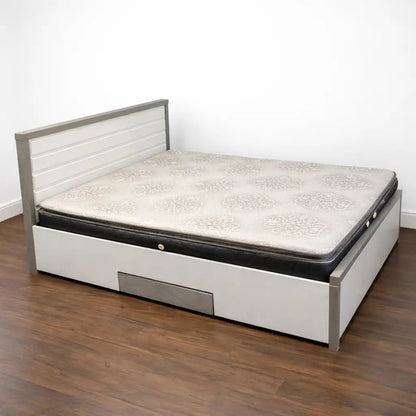 Home Centre Stark King Bed Frame with Locking Storage Drawers – Bright White Finish – 180x200 cm - althahanifurniture