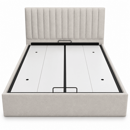 Home Centre Stellar Loft Queen Hydraulic Storage Bed with Mattress – Beige – 160 × 200 cm - Al Thahani Furniture