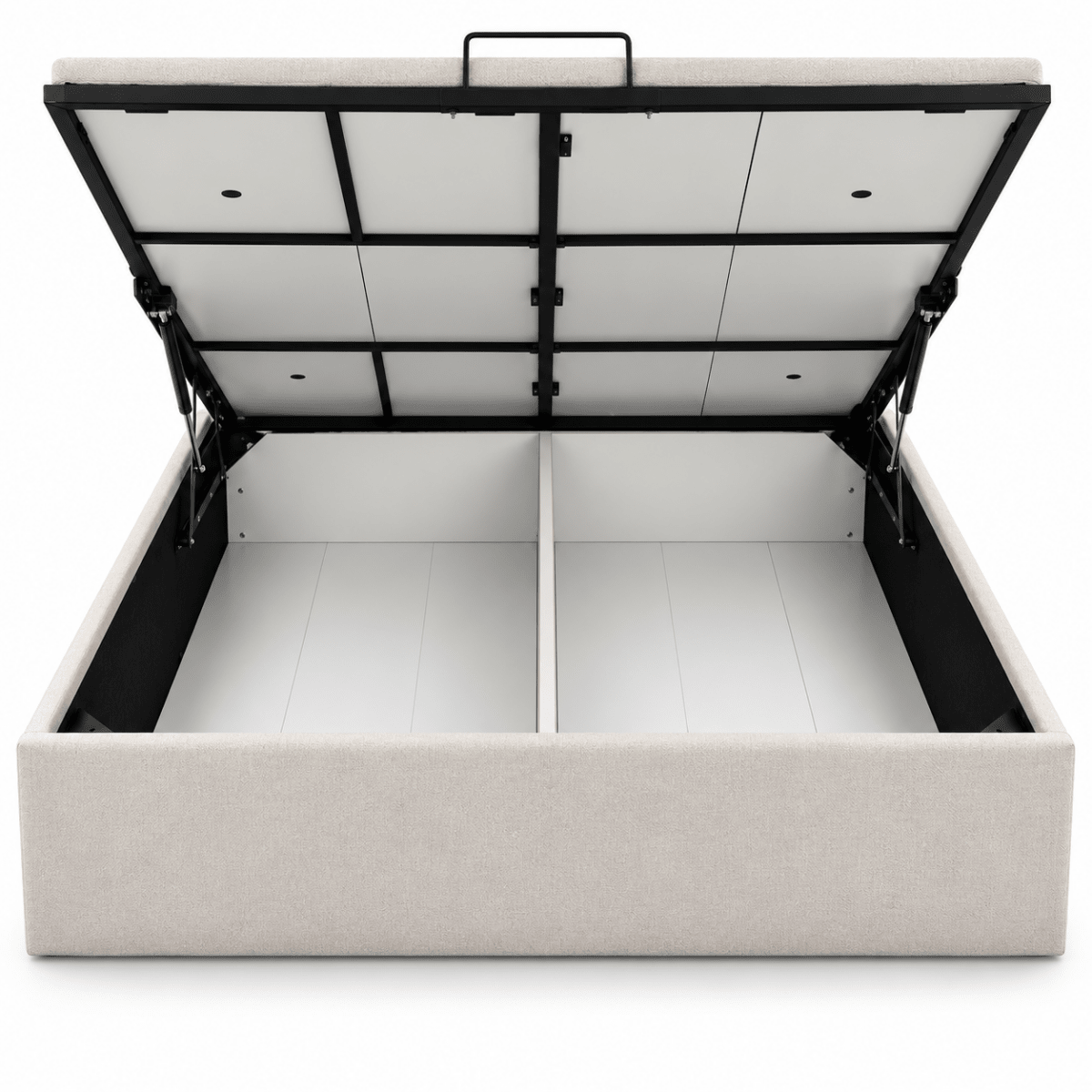 Home Centre Stellar Loft Queen Hydraulic Storage Bed with Mattress – Beige – 160 × 200 cm - Al Thahani Furniture