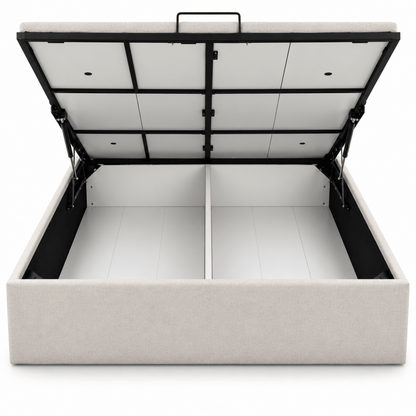 Home Centre Stellar Loft Queen Hydraulic Storage Bed with Mattress – Beige – 160 × 200 cm - Al Thahani Furniture