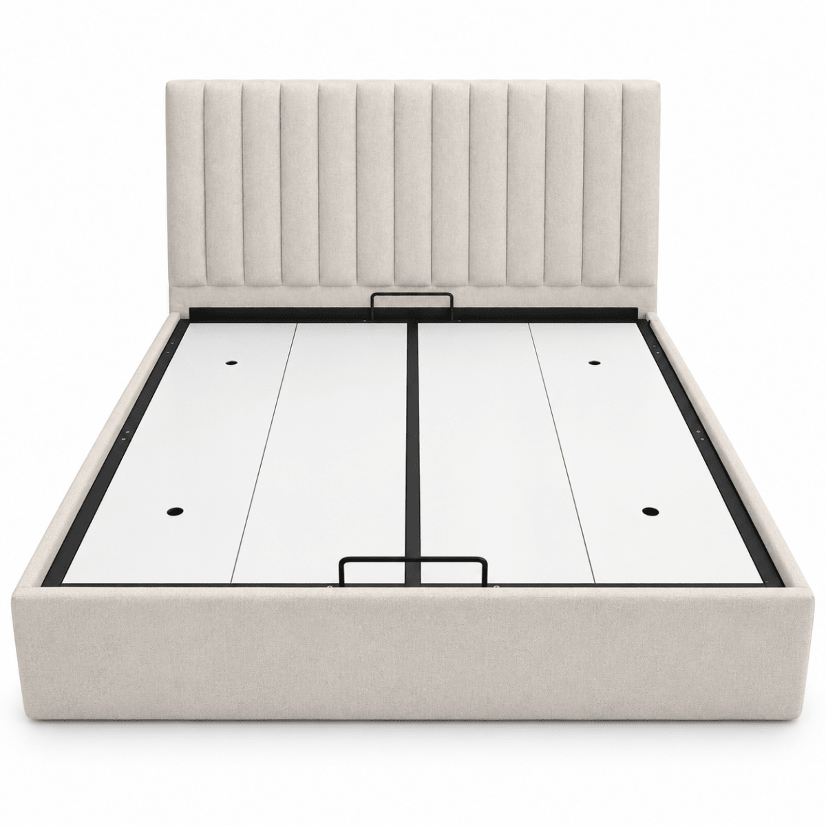 Home Centre Stellar Loft Queen Hydraulic Storage Bed with Mattress – Beige – 160 × 200 cm - Al Thahani Furniture