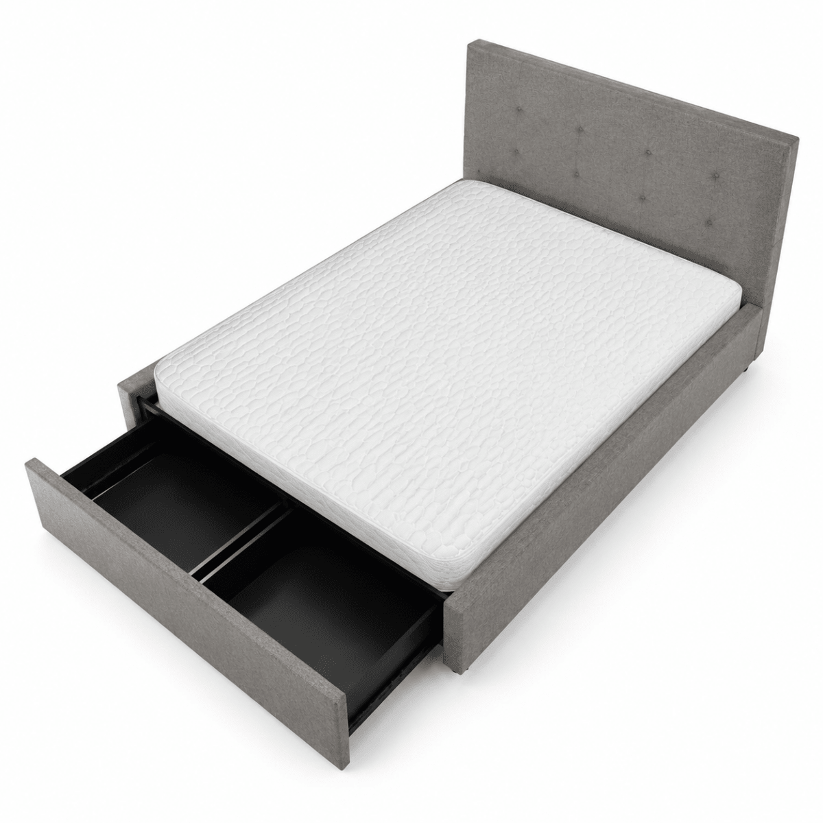 Home Centre Stellar Vox Queen Storage Bed with Bluetooth Speakers &amp; USB – Grey - Al Thahani Furniture