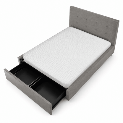 Home Centre Stellar Vox Queen Storage Bed with Bluetooth Speakers &amp; USB – Grey - Al Thahani Furniture