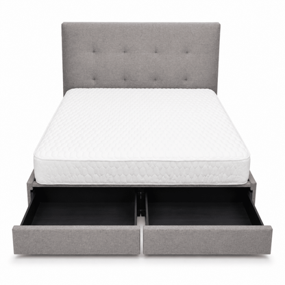 Home Centre Stellar Vox Queen Storage Bed with Bluetooth Speakers &amp; USB – Grey - Al Thahani Furniture
