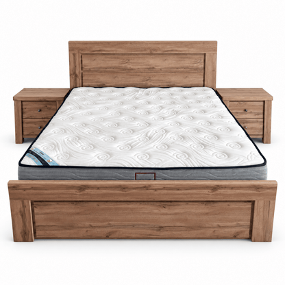 Home Centre Summer King Bedroom Set with Mattress, 2 Nightstands & 6-Drawer Dresser – 180 × 200 cm – Oak - Al Thahani Furniture