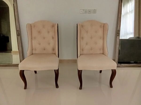 Home Centre Voyage Tufted Armless Dining Chair | Modern Comfort - althahanifurniture