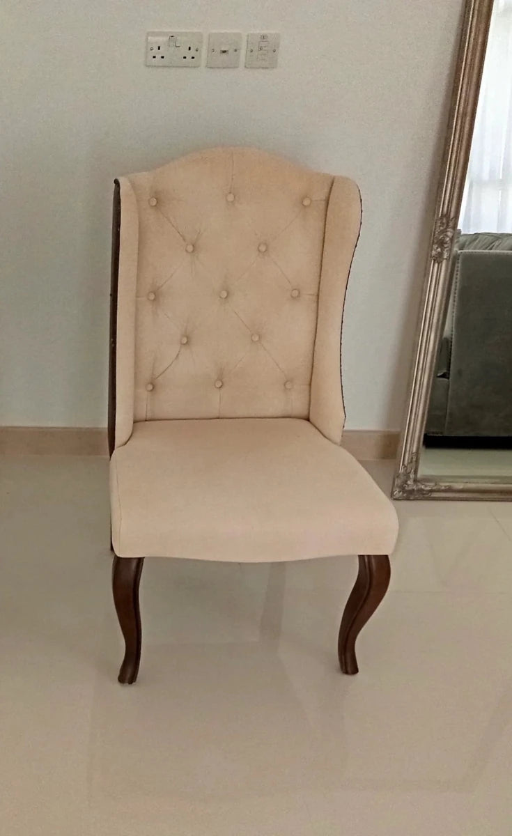 Home Centre Voyage Tufted Armless Dining Chair | Modern Comfort - althahanifurniture