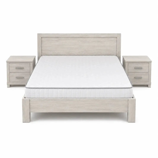 Home R Us Modern King Bedroom Set without Mattress – 4-Piece Suite – used 5 months - Al Thahani Furniture
