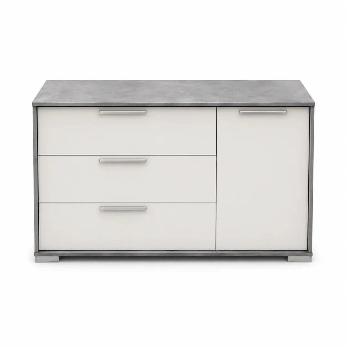 Homebox Oasis King Bedroom Set with Dresser & Wardrobe | White, 180x200 cm - used 8 months - Al Thahani Furniture