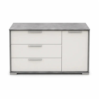 Homebox Oasis King Bedroom Set with Dresser & Wardrobe | White, 180x200 cm - used 8 months - Al Thahani Furniture