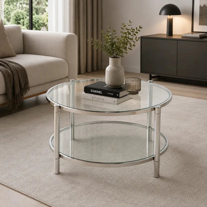 Homes R Us Darren Glass Coffee Table | used 5 months - Al Thahani Furniture