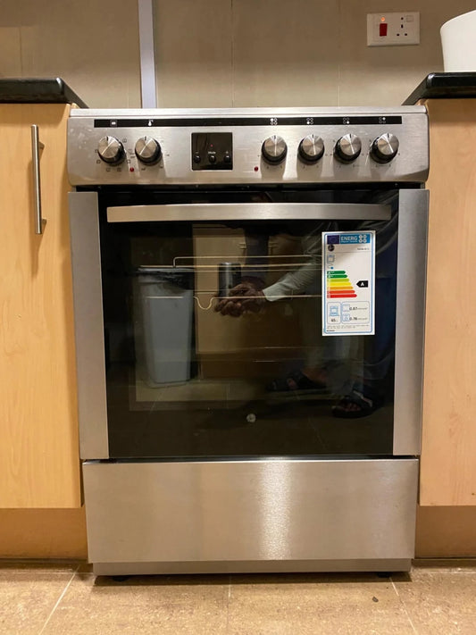 Hoover 60cm Freestanding Electric Cooker | Stainless Steel | Fan Oven | Electric Hob - althahanifurniture