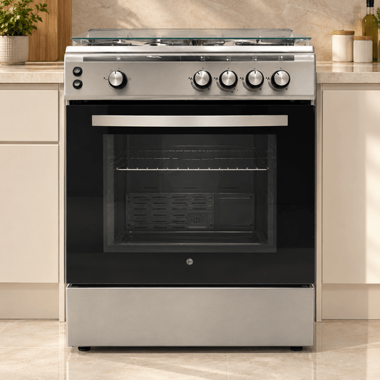 Hoover FGC6060-S1V 4-Burner Full Gas Cooker – 60 × 60 cm Stainless Steel - Al Thahani Furniture