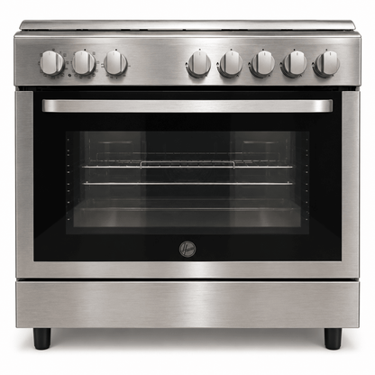 Hoover FGC9060-3DE 90cm 5-Burner Gas Cooker with Electric Oven – Stainless Steel - Al Thahani Furniture