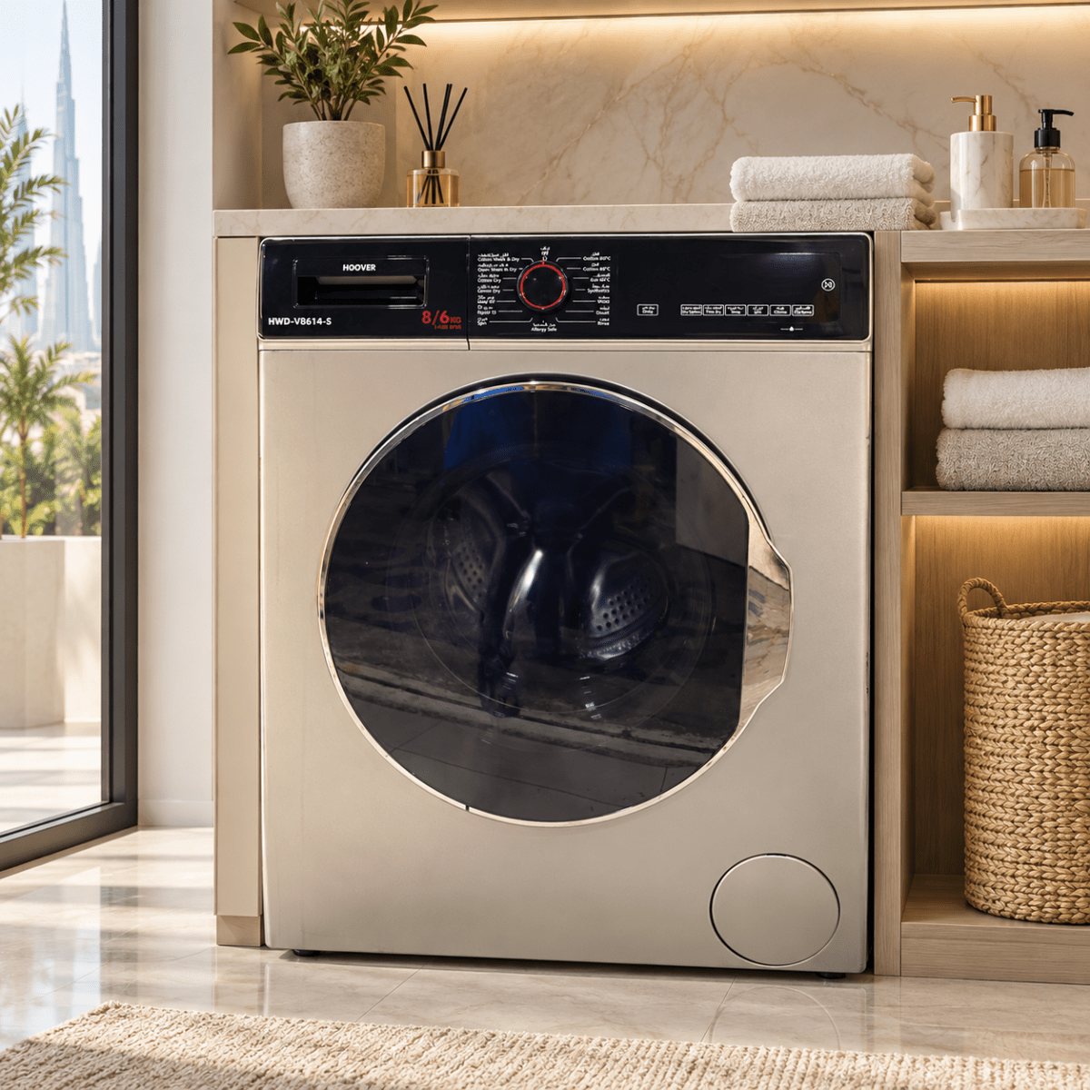 Hoover HWD-V8614-S 8kg / 6kg Front Load Washer Dryer – Silver - Al Thahani Furniture