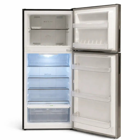 Hoover Top Mount Refrigerator – Stainless Steel – 375 Liters – Used 8 Months (Excellent Condition) - althahanifurniture