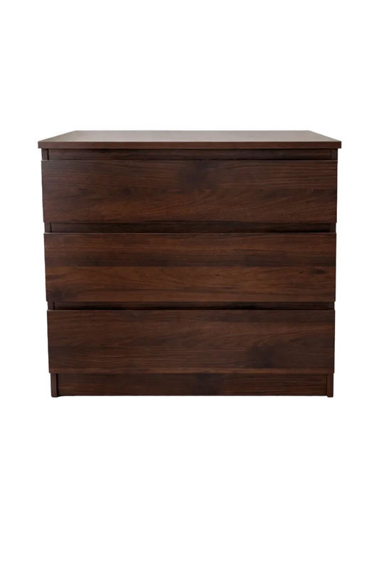IKEA 3 - Drawer Chest | Rich Brown Finish | Space - Smart Storage - althahanifurniture