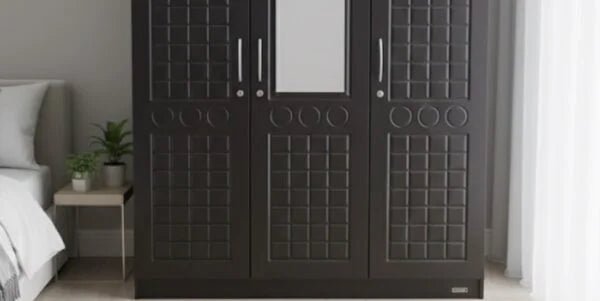 IKEA 3‑Door Wardrobe with Mirror - althahanifurniture